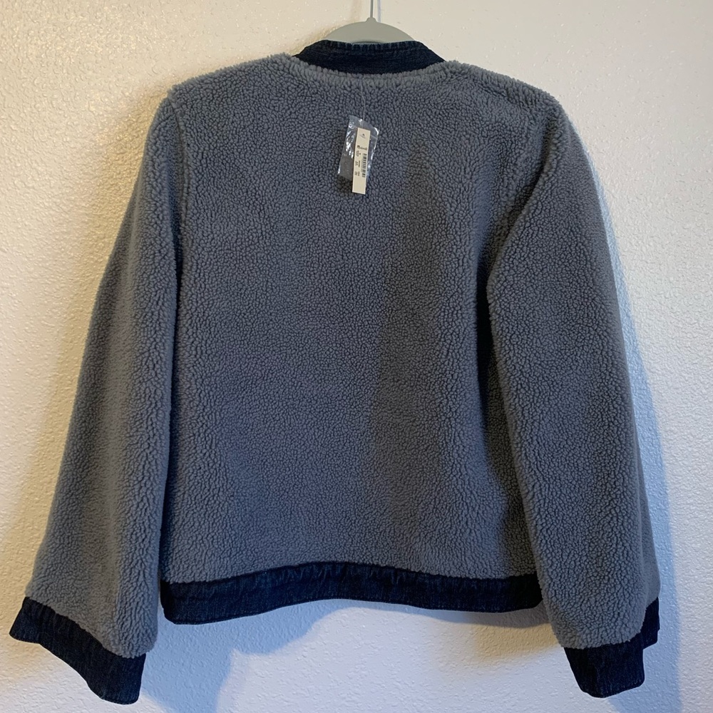 Madewell Reversible Sherpa Jean Jacket Size Small - Picture 6 of 8